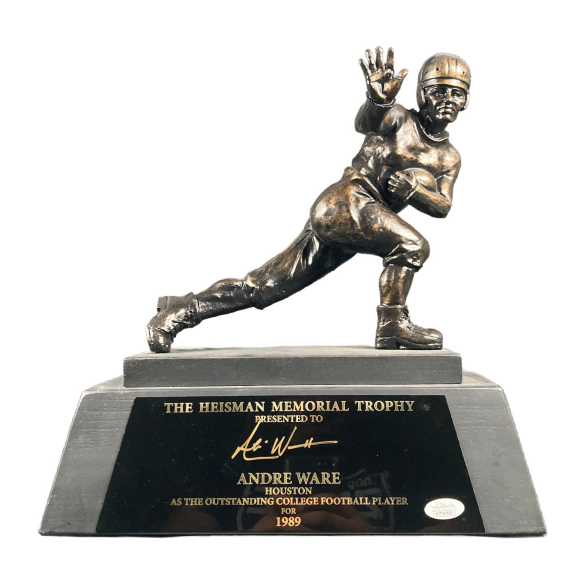 Andre Ware Signed Heisman Trophy Replica Houston Cougars Autographed J