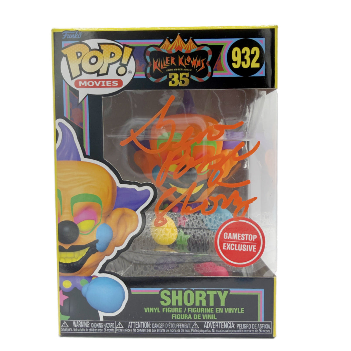 Geno Ponza Signed Funko Pop Killer Klowns Shorty #932 Autographed Zobie COA