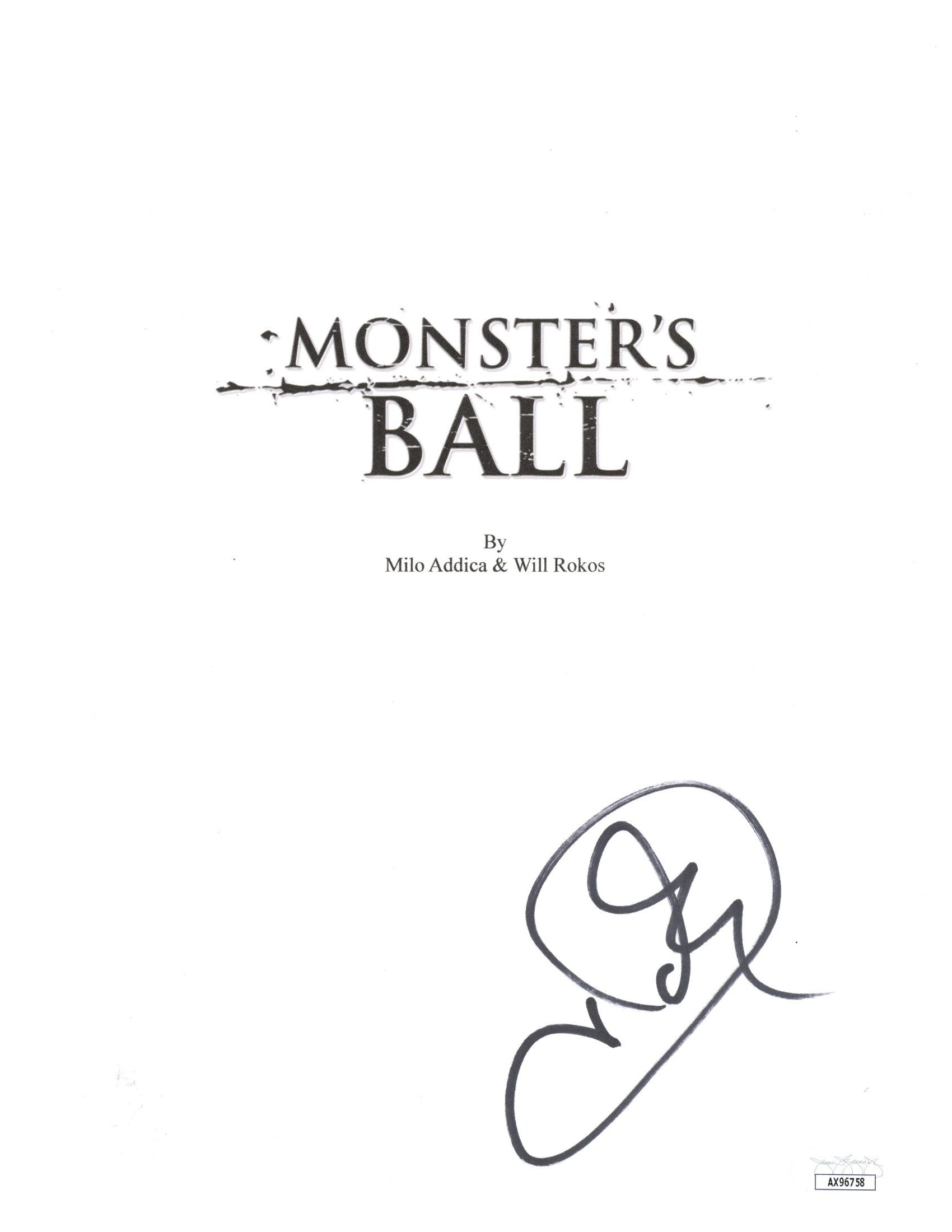 monsters ball lyrics Halle Berry Signed Monster's Ball Script Cover Autographed JSA COA – Zobie Productions