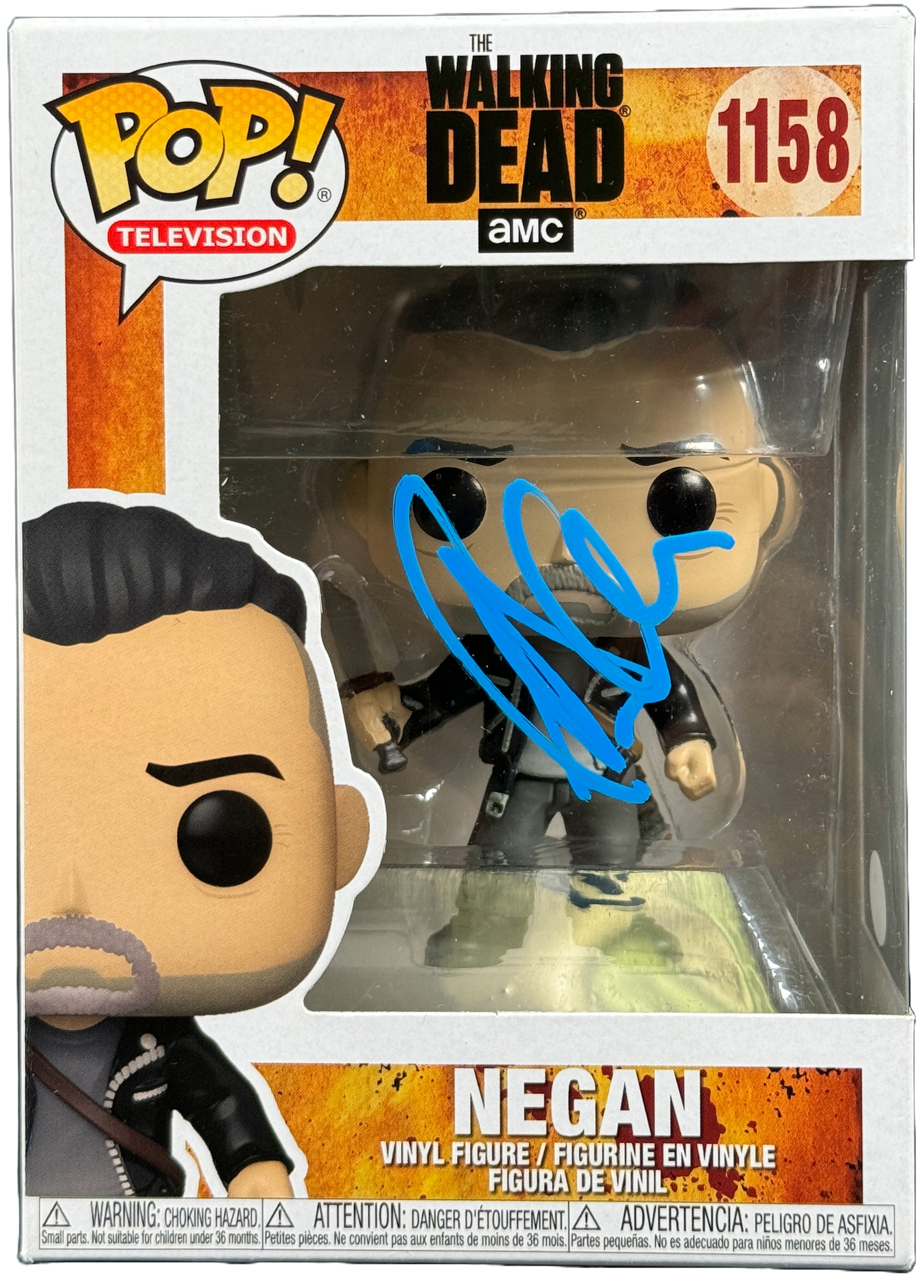 Jeffrey Dean Morgan Signed Funko POP The Walking Dead Negan Autographe Zobie Productions