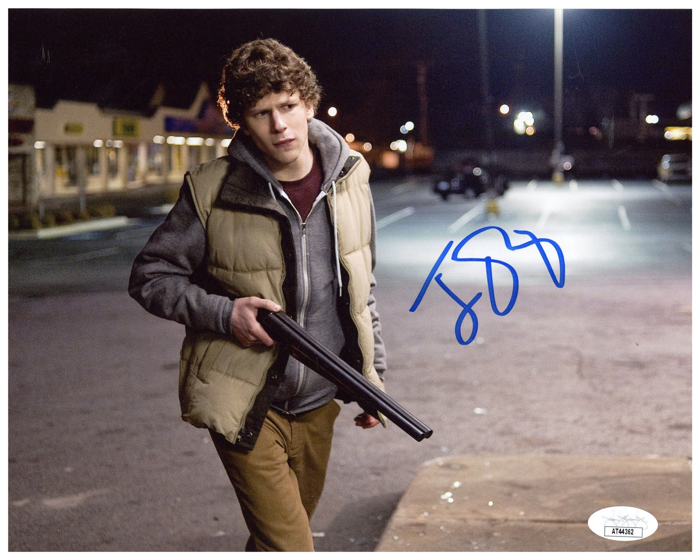 Jesse Eisenberg Autograph 8x10 Photo Zombieland Signed JSA COA #2