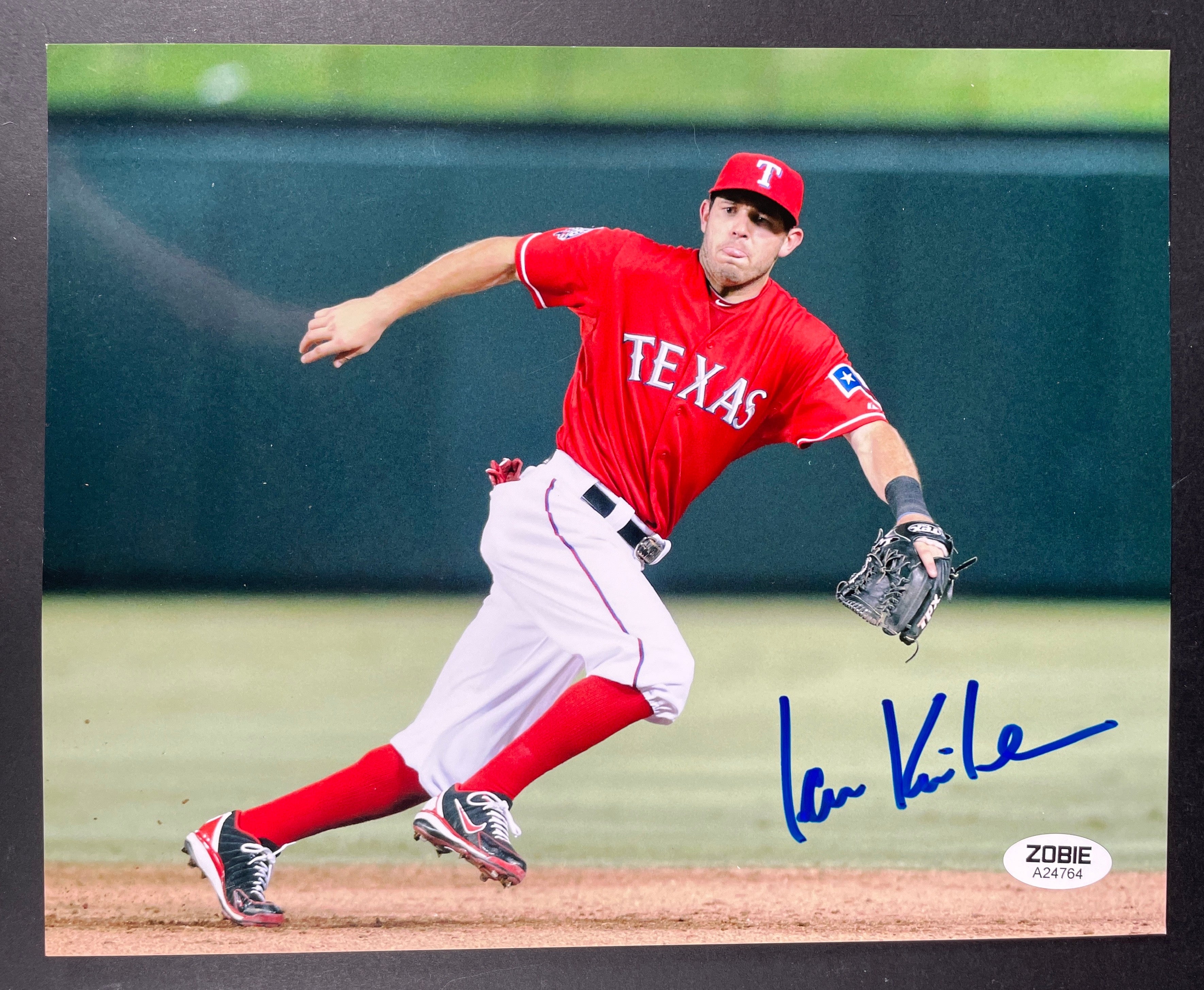 Ian Kinsler autographed Jersey (Texas Rangers) BLUE JERSEY