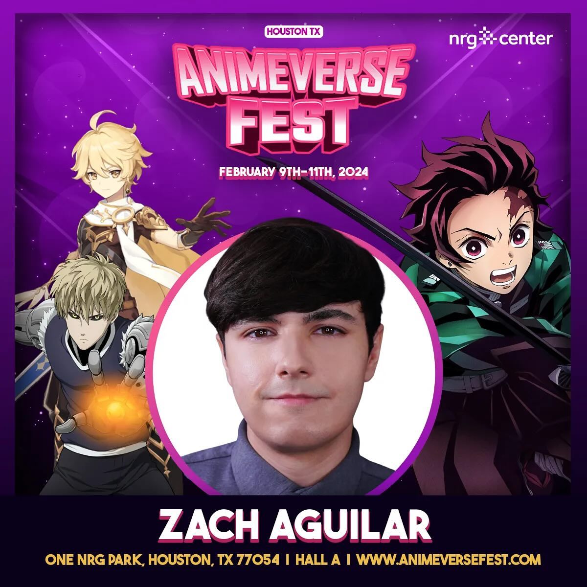 Zach Aguilar Official Autograph MailIn Service AnimeVerse Fest 2025