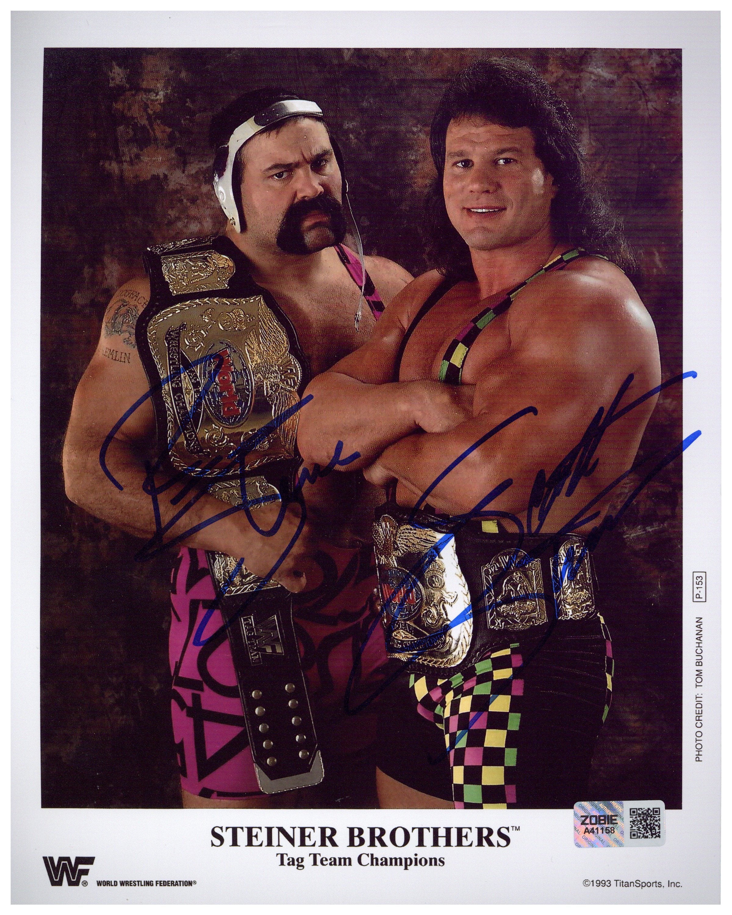 The Steiner Brothers Signed 8x10 Photo WWE Pro Wrestling