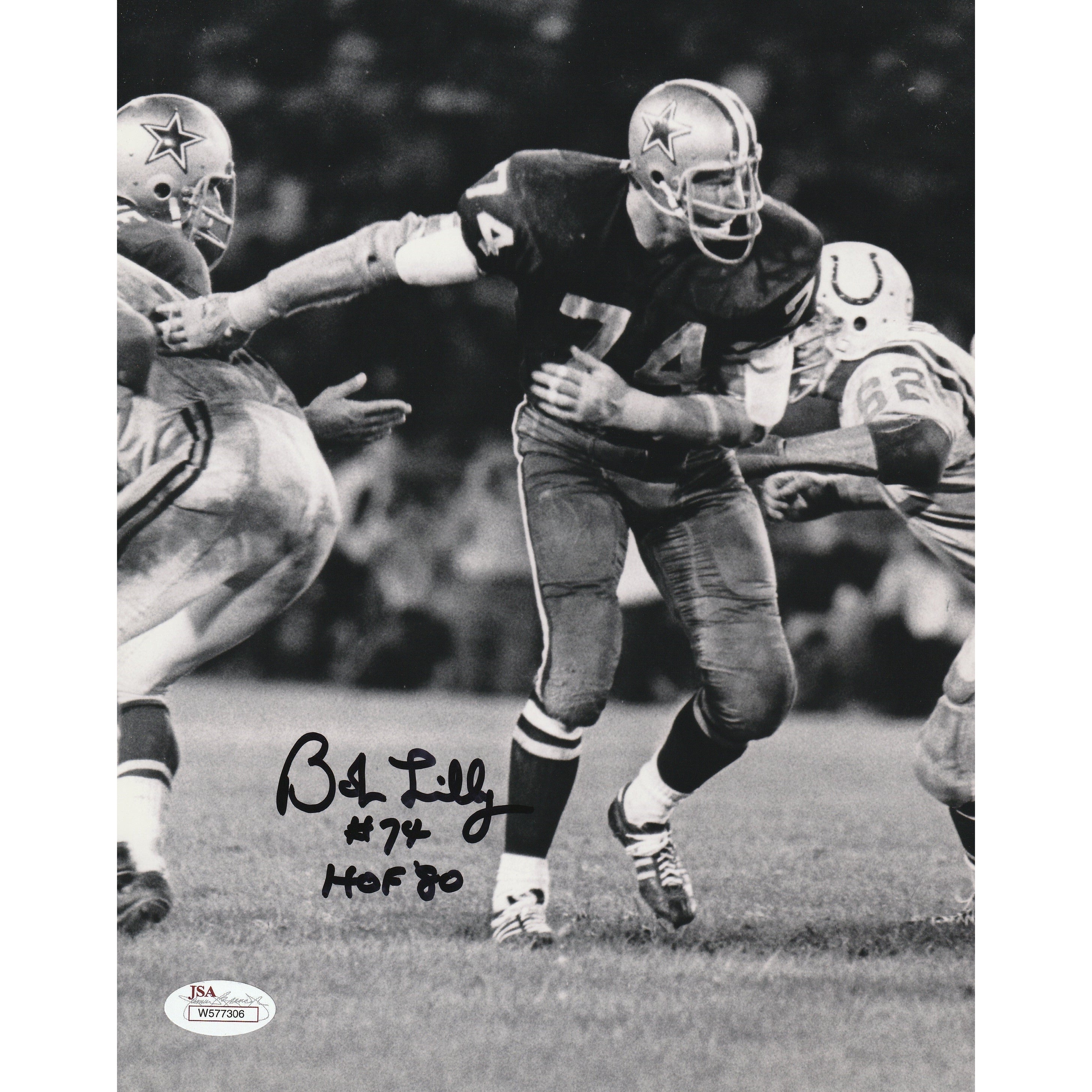 SALE Bob Lilly Autograph 8x10 Photo Dallas Cowboys HOF Signed JSA COA –  Zobie Productions