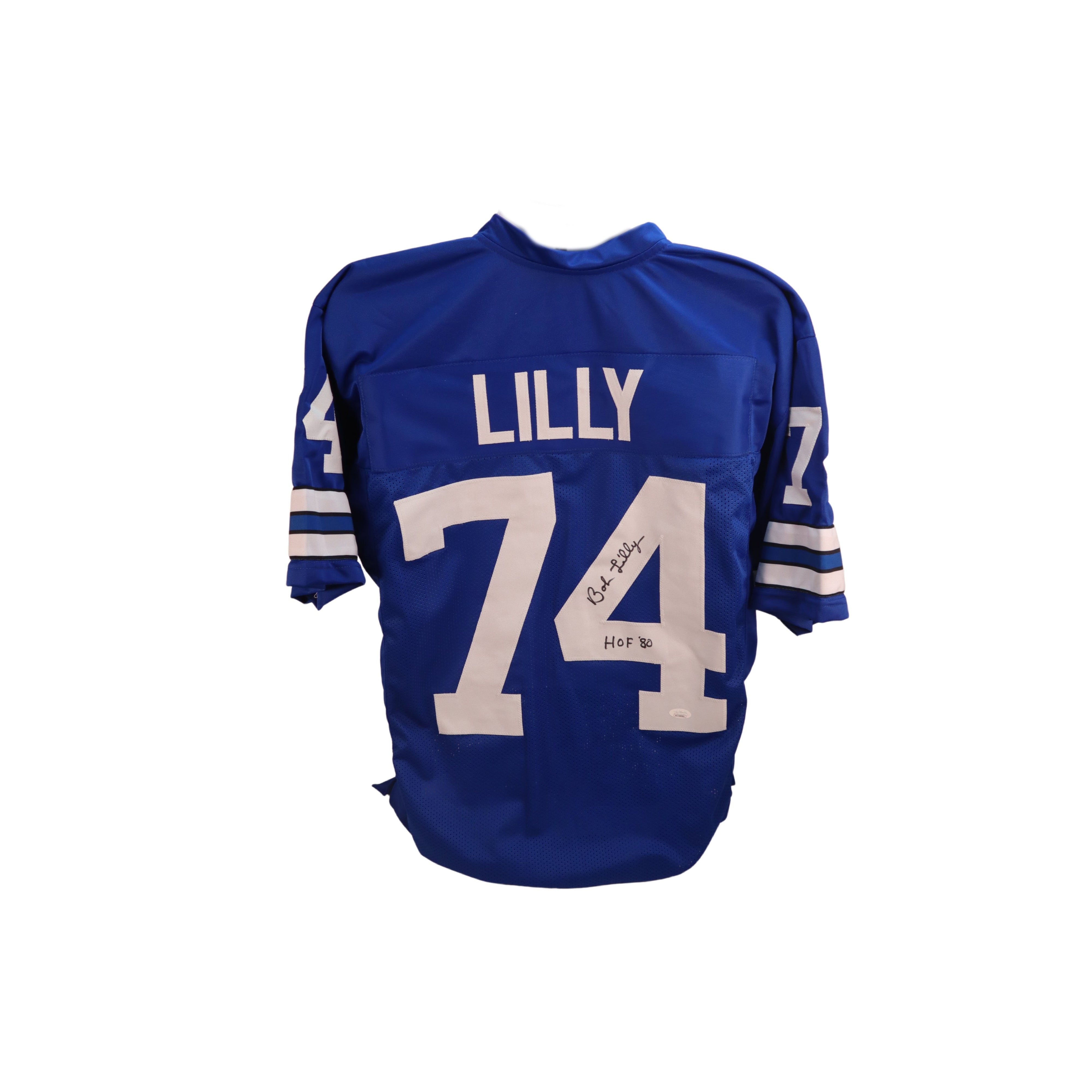 BOB LILLY AUTOGRAPHED HAND SIGNED CUSTOM DALLAS COWBOYS JERSEY