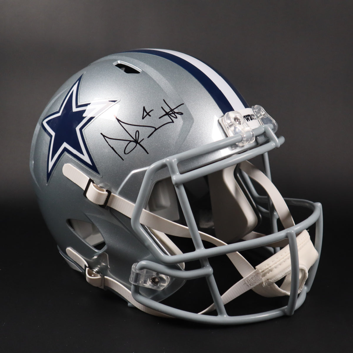 Dak Prescott Autographed Mini Helmet Signed Dallas Cowboys with JSA