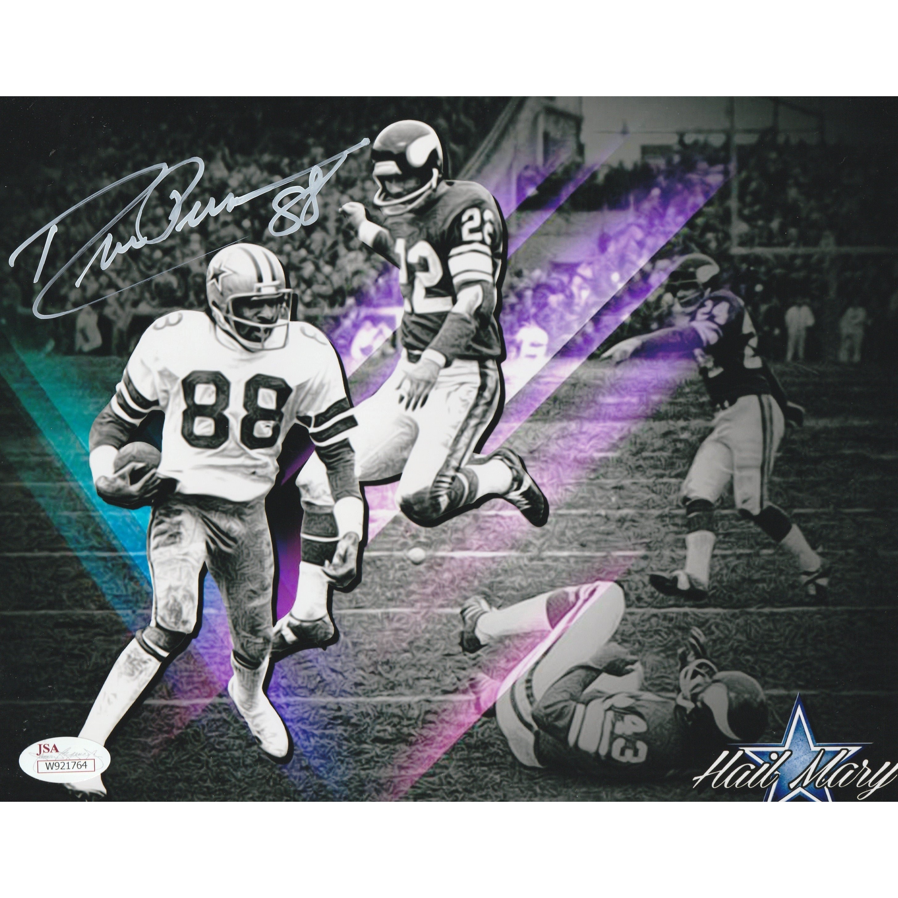 SPECIAL Drew Pearson Autograph 8x10 Photo Dallas Cowboys ROH