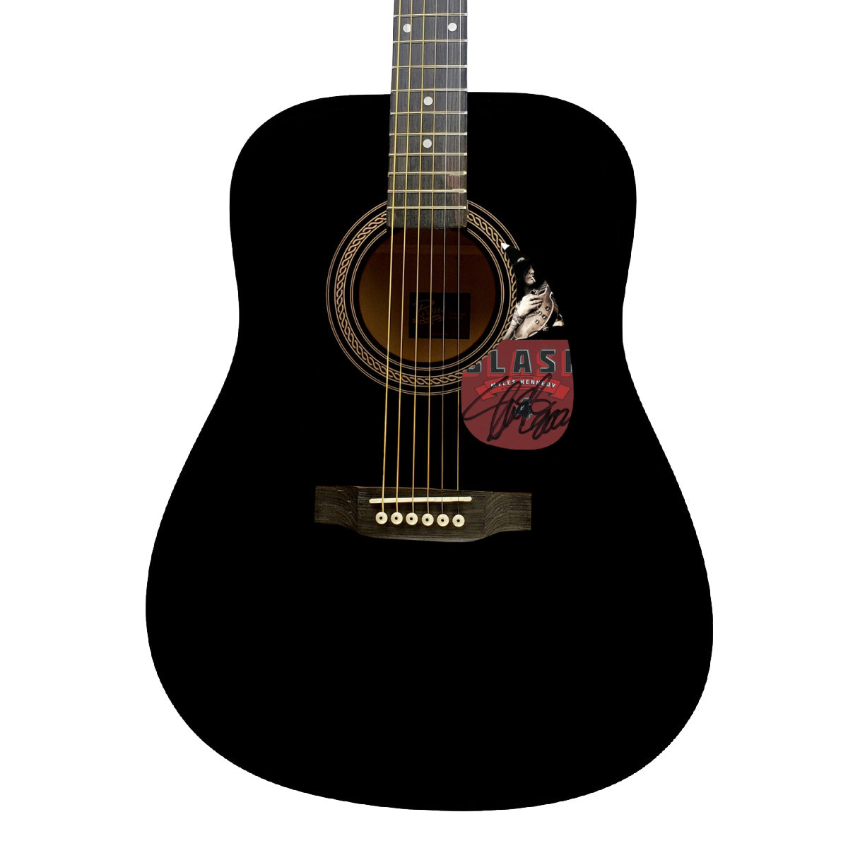 Guns N' Roses Slash Autographed Signed Acoustic Black Guitar ACOA