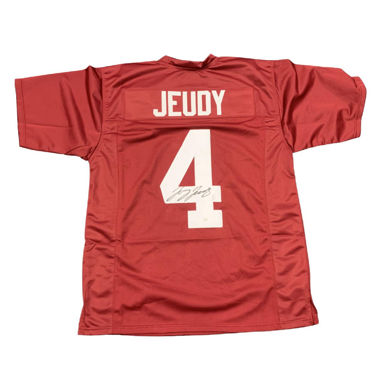 Jerry Jeudy Autographed Custom Alabama Crimson Tide football Signed JSA COA