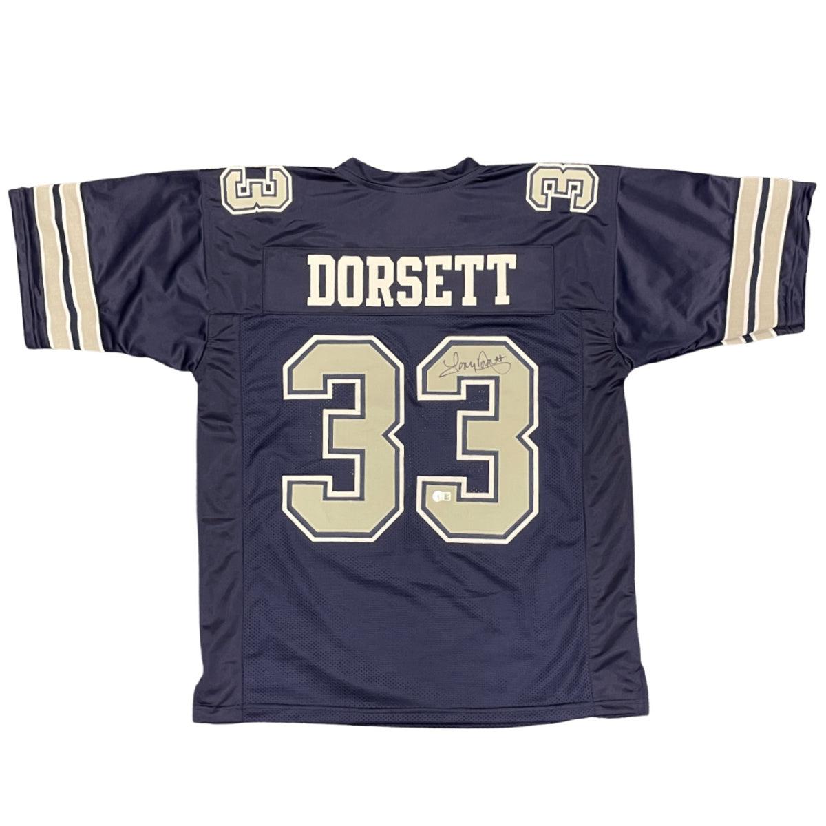 TONY DORSETT SIGNED Dallas Cowboys Custom Jersey Autographed BAS COA