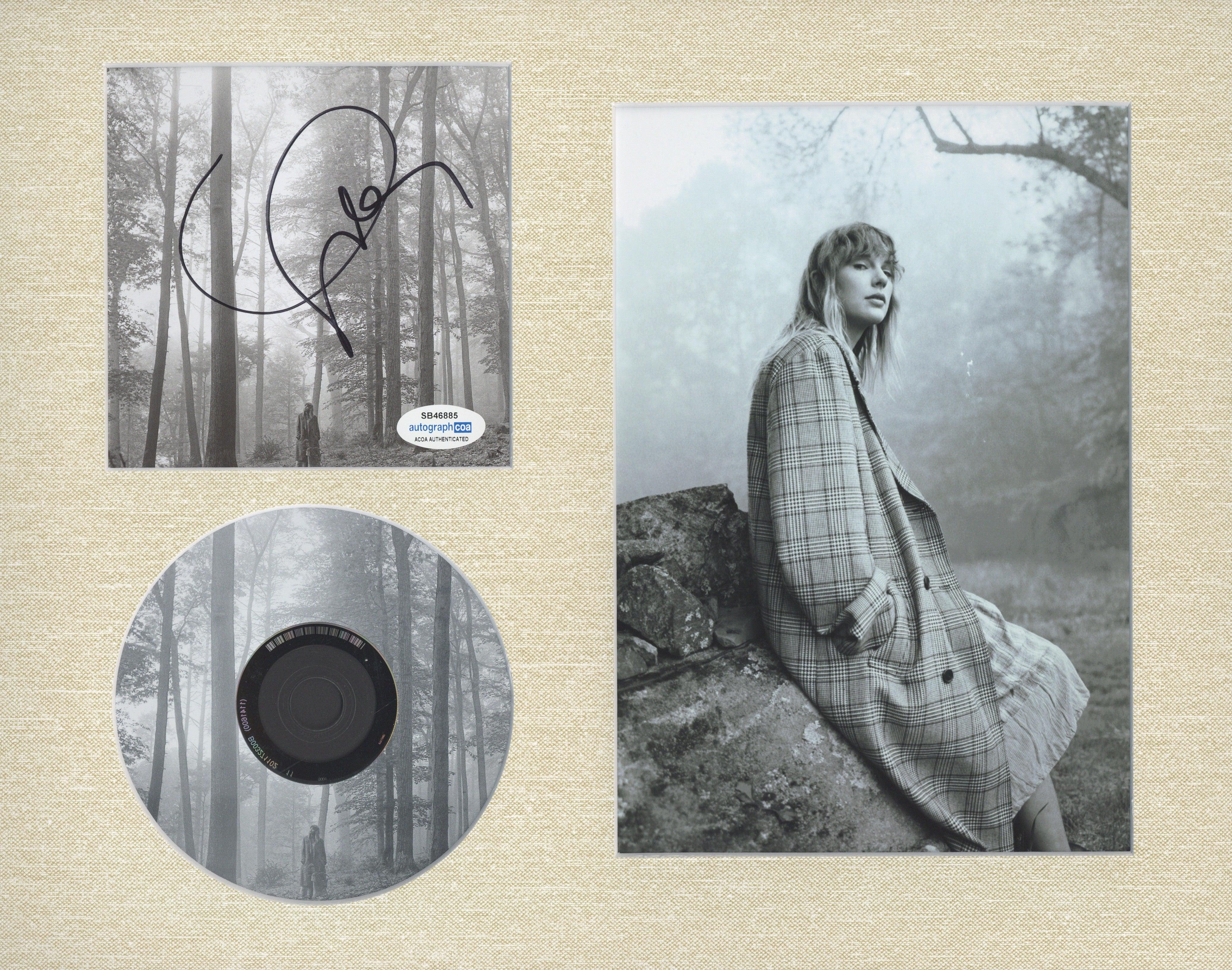 Taylor Swift Signed 11x15 Custom Framed Folklore Album Photo Display (JSA  COA)