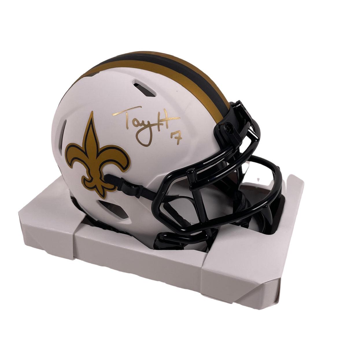 Taysom Hill New Orleans Saints Autographed Riddell Speed Mini Helmet