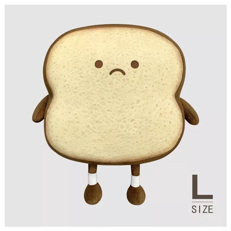 Toast Bread Plush Pillow-Plushie-Zobie Productions-Small-Roasted Golden Happy-Zobie Productions