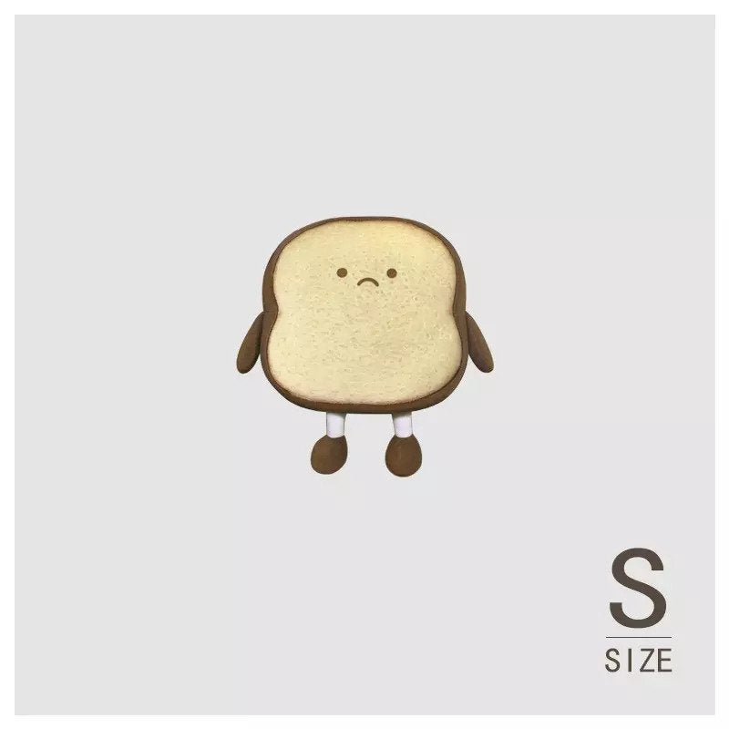 Toast Bread Plush Pillow-Plushie-Zobie Productions-Small-Burnt Unhappy-Zobie Productions