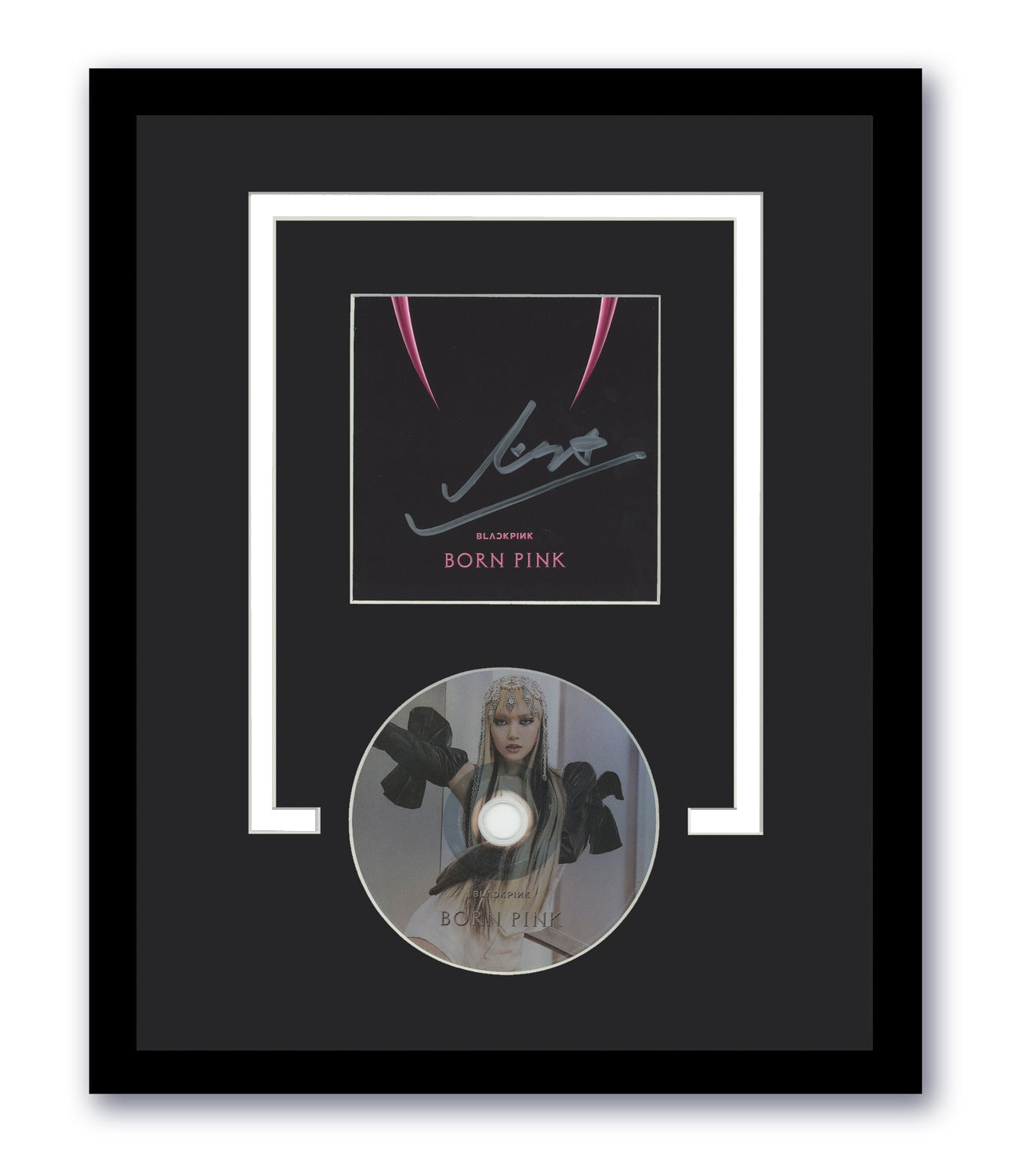 Blackpink Lisa Autographed Signed 11x14 Framed CD Born Pink Venom K-Pop ACOA