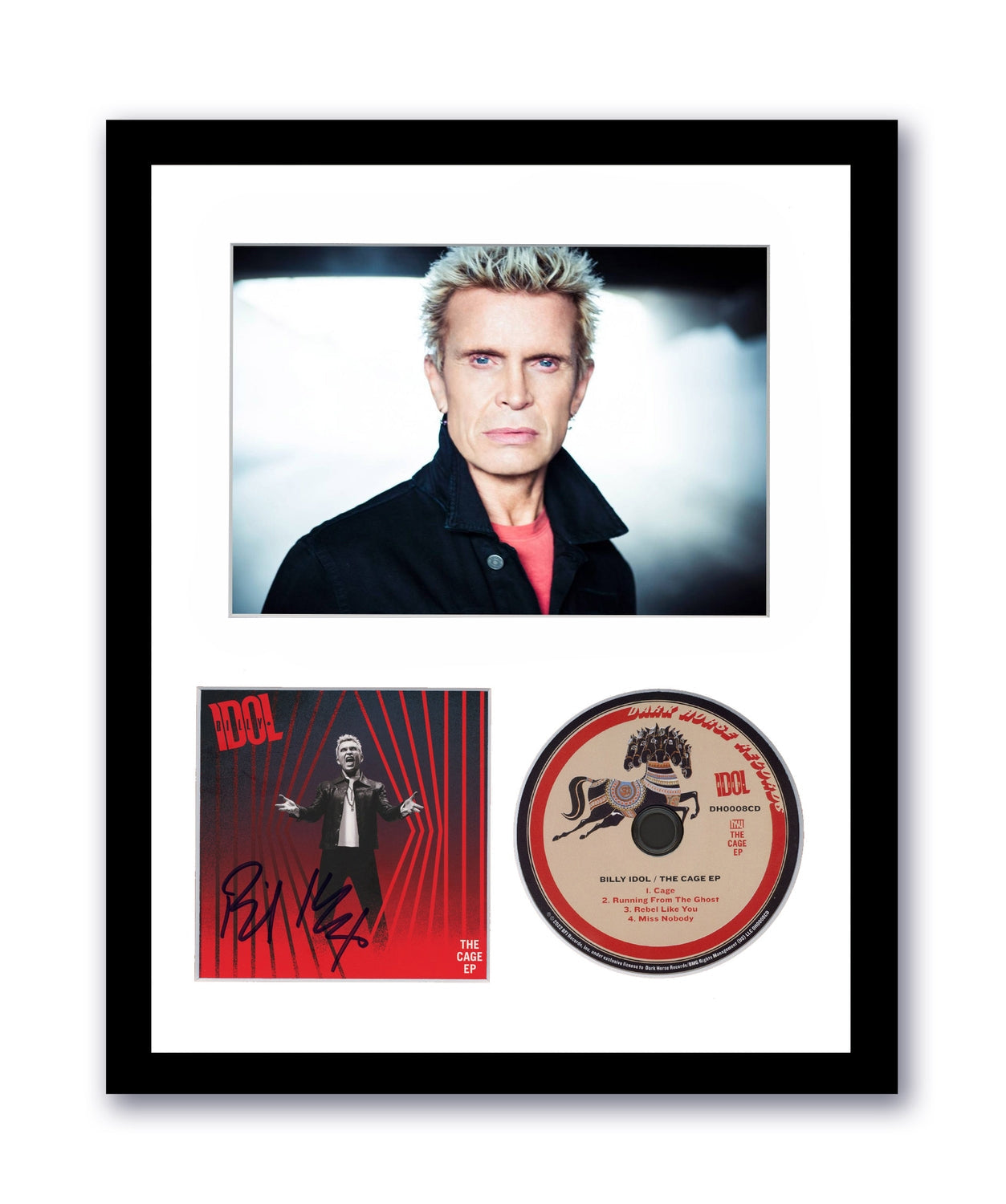 Billy Idol Autographed Signed 11x14 Framed CD The Cage EP ACOA 4
