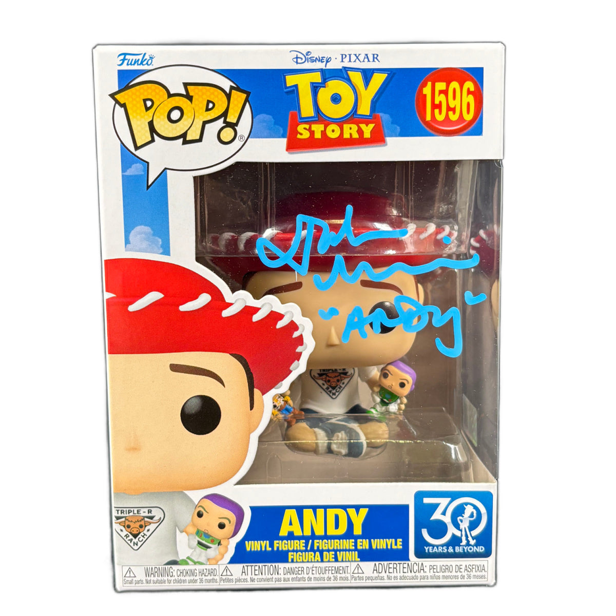John Morris Signed Funko Pop Toy Story Andy 1596 Autographed JSA COA