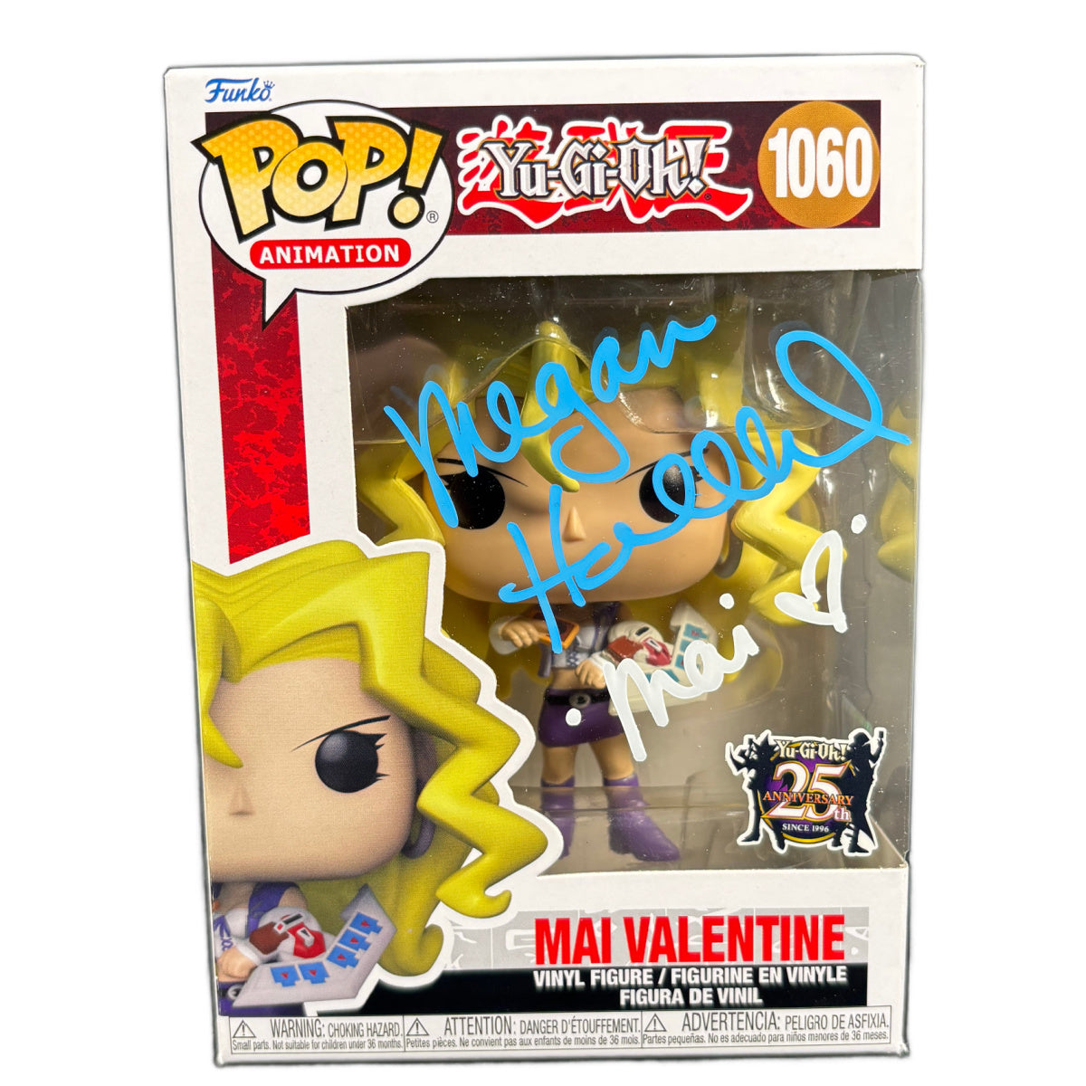 Megan Hollingshead Signed Yu-Gi-Oh Mai Funko Pop Mai Valentine Autographed JSA B
