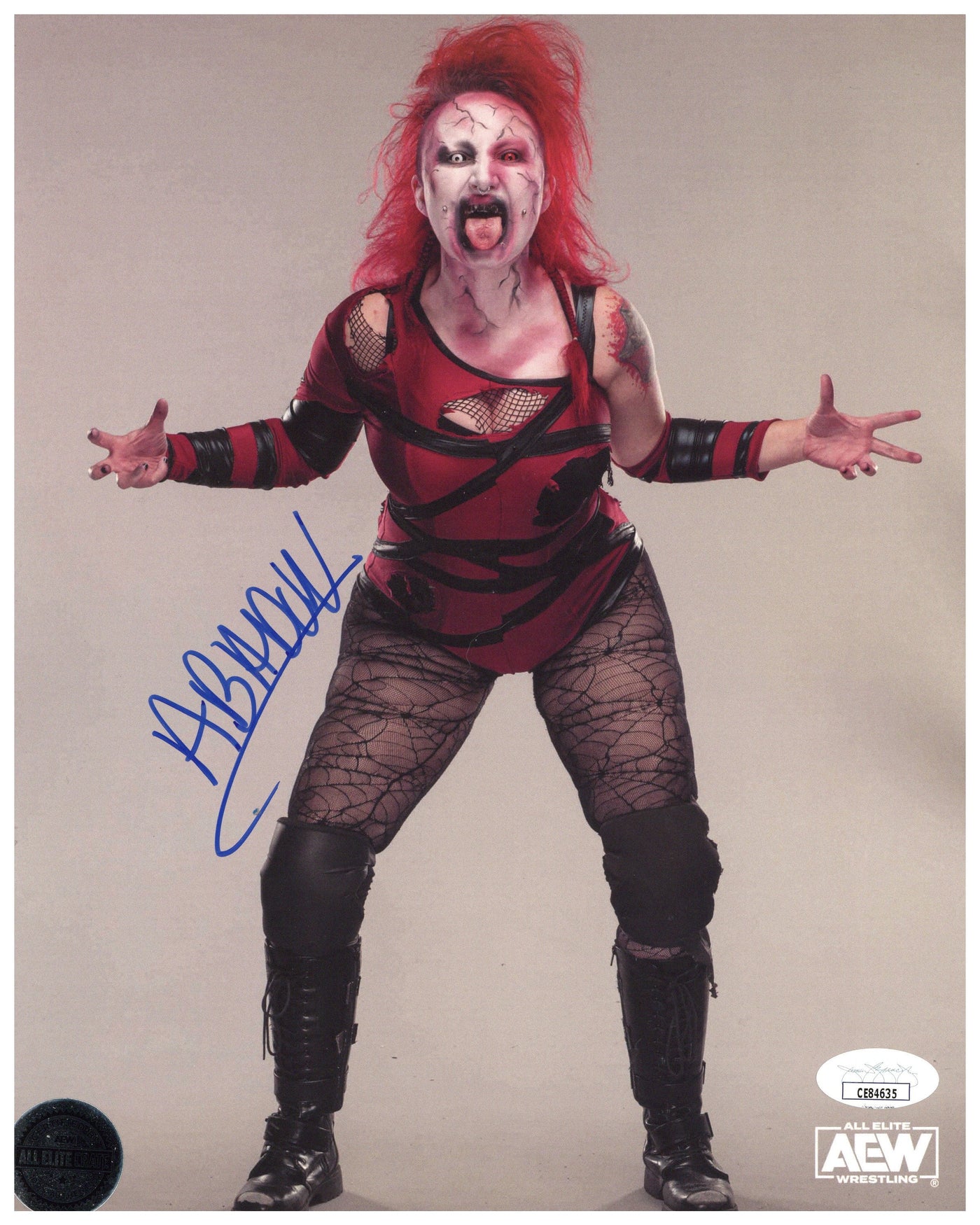 ABADON Signed 8x10 Photo AEW Pro Wrestling Autographed JSA COA