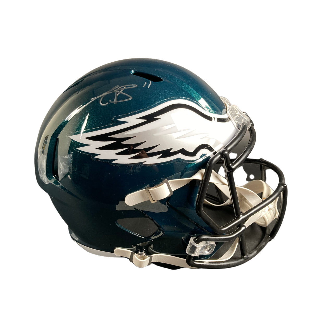 AJ Brown Signed Philadelphia Eagles FS Helmet Autographed BAS COA
