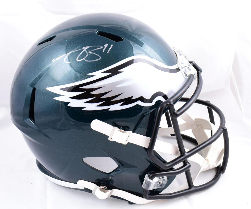 AJ Brown Signed Philadelphia Eagles FS Helmet Autographed BAS COA