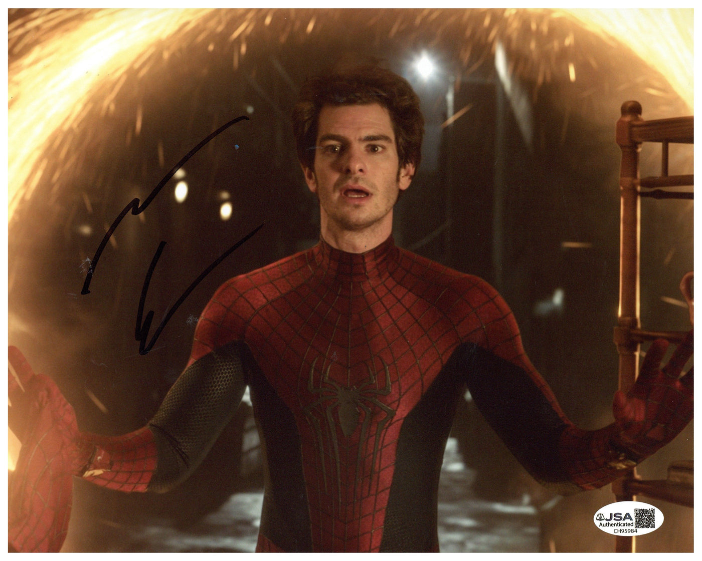 ANDREW GARFIELD SIGNED 8X10 PHOTO Spider-Man Autographed JSA COA NS