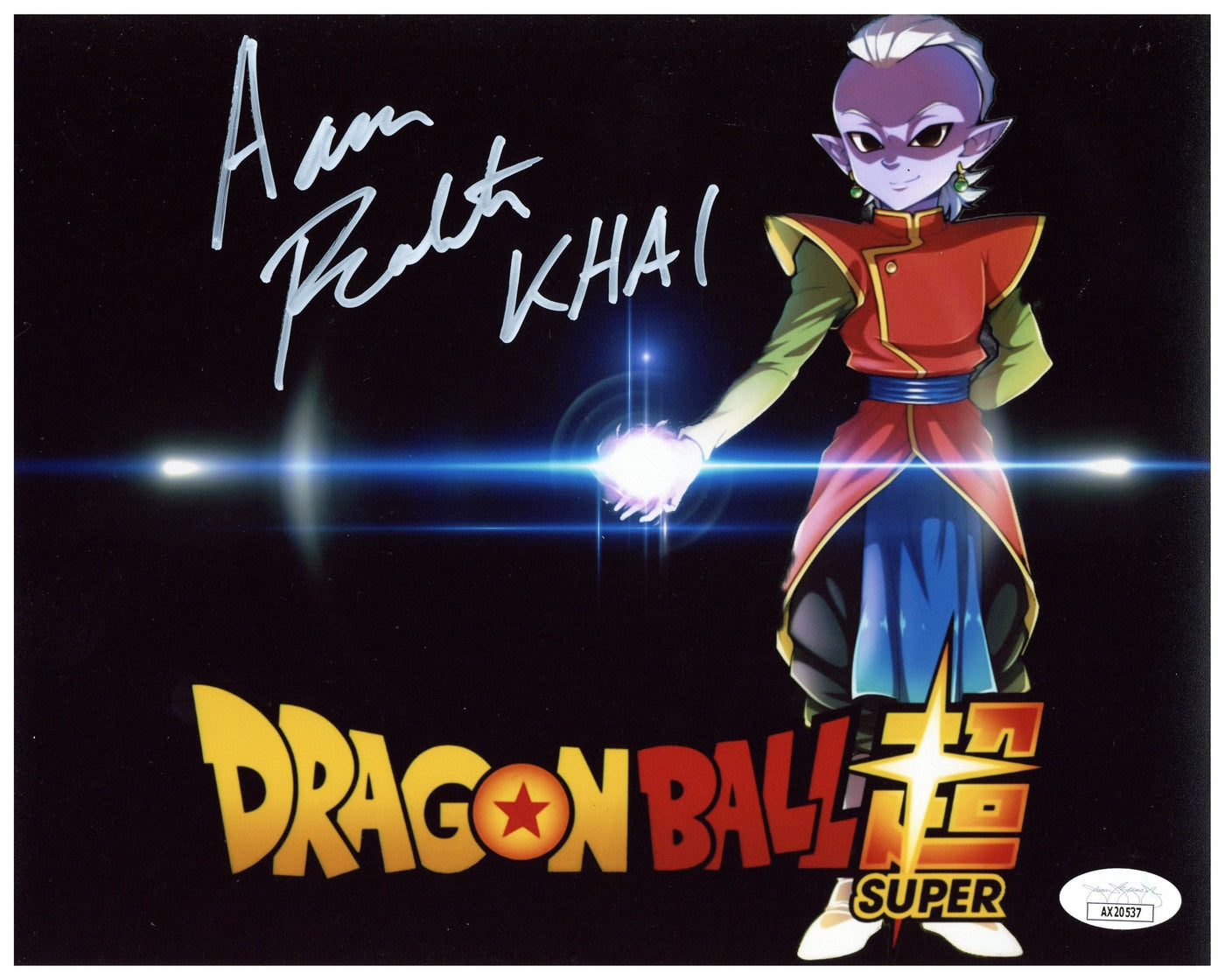 Aaron Roberts Signed 8x10 Photo Anime Dragon Ball Z Khai Autographed JSA COA