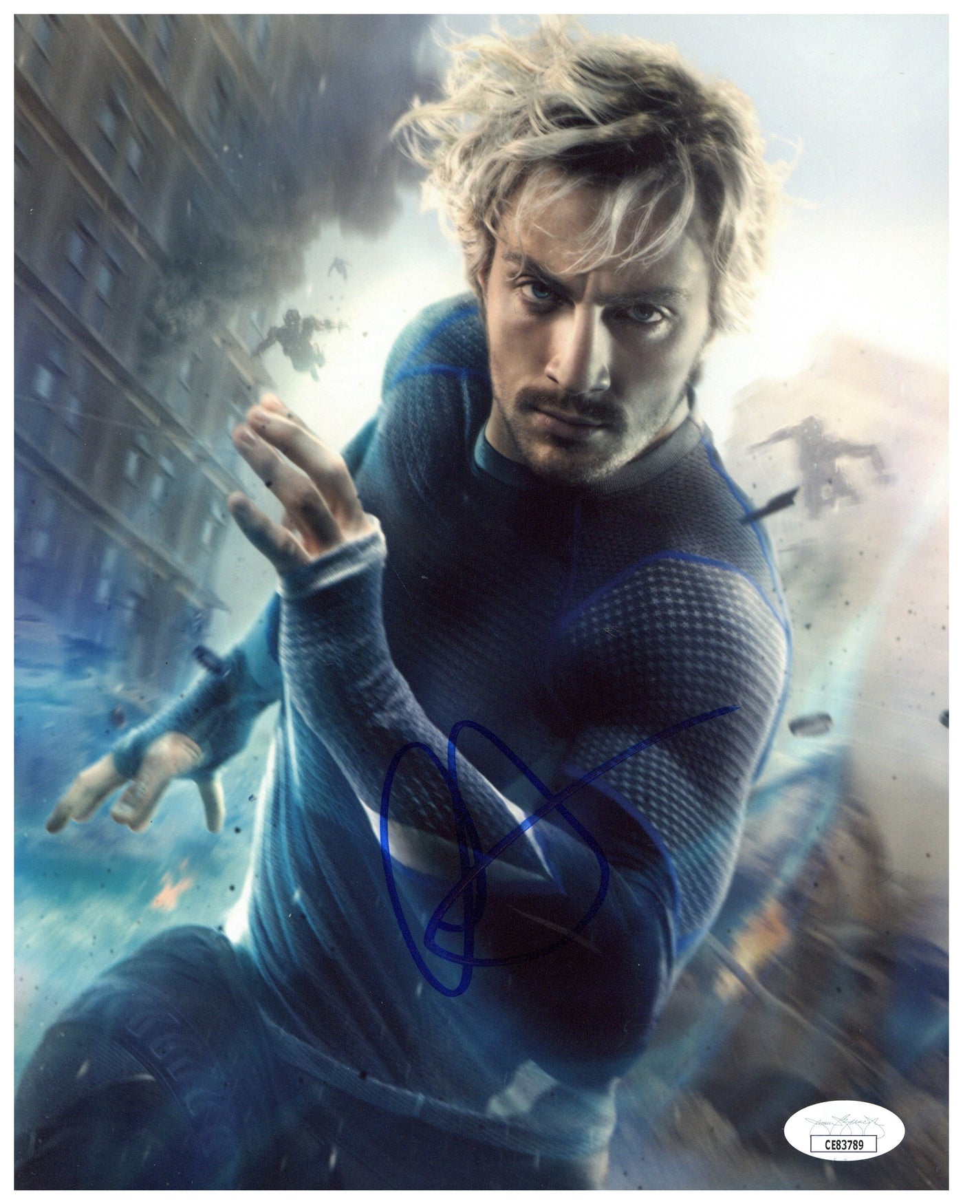Aaron Taylor-Johnson Signed 8x10 Photo The Avengers: Age of Ultron Autographed JSA 3