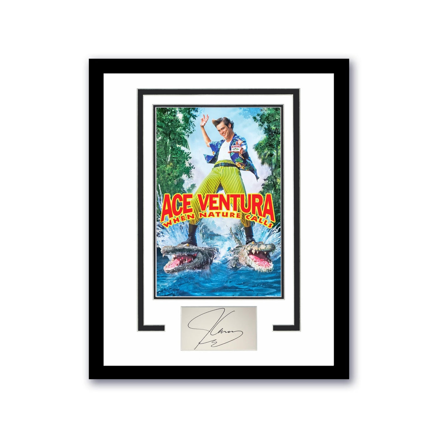 Ace Ventura Jim Carrey Autographed Signed 11x14 Framed Poster Photo ACOA 2
