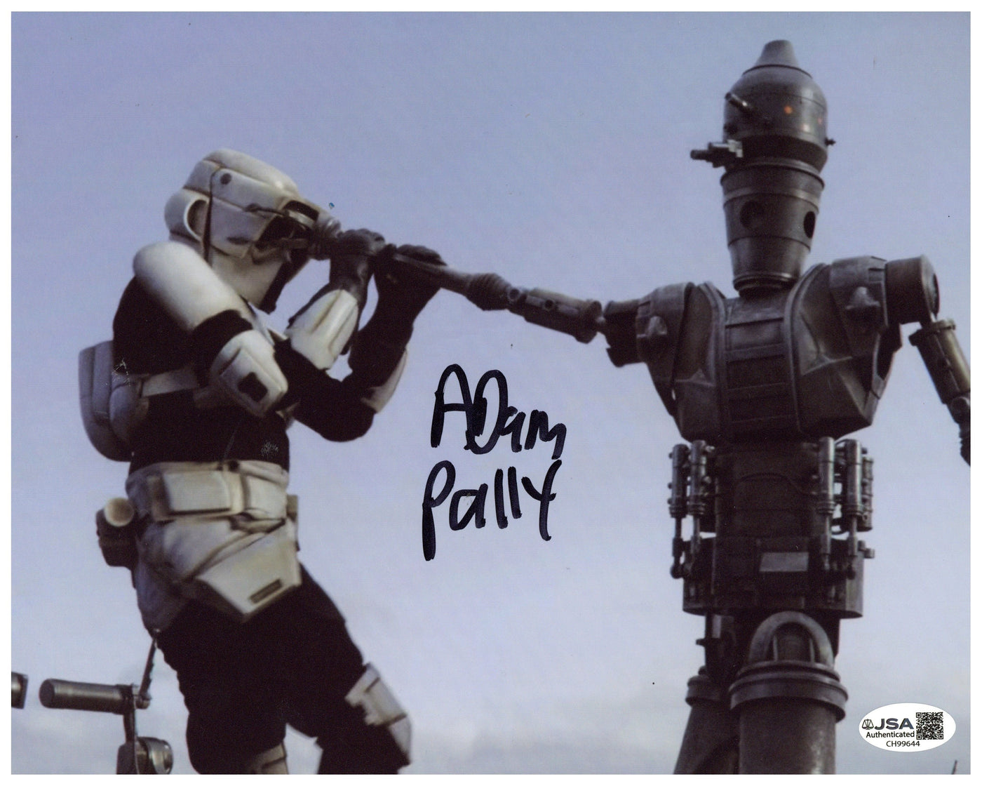 Adam Pally Signed 8x10 Photo Star Wars The Mandalorian Autographed JSA COA 3
