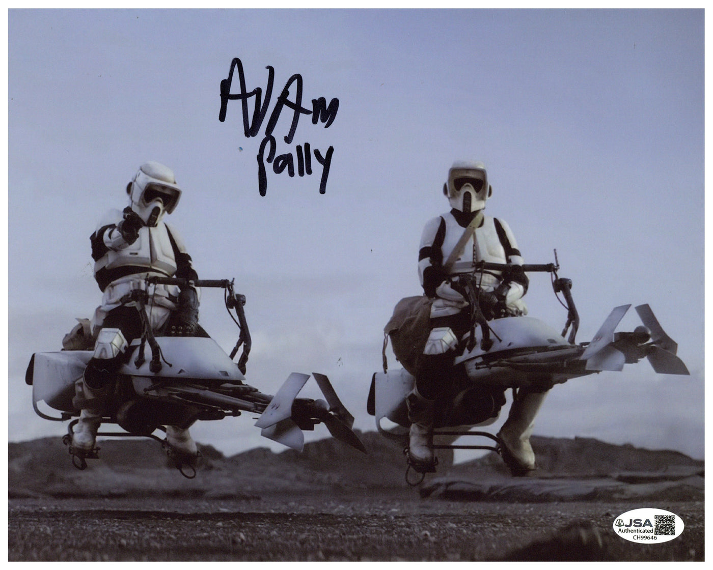 Adam Pally Signed 8x10 Photo Star Wars The Mandalorian Autographed JSA COA