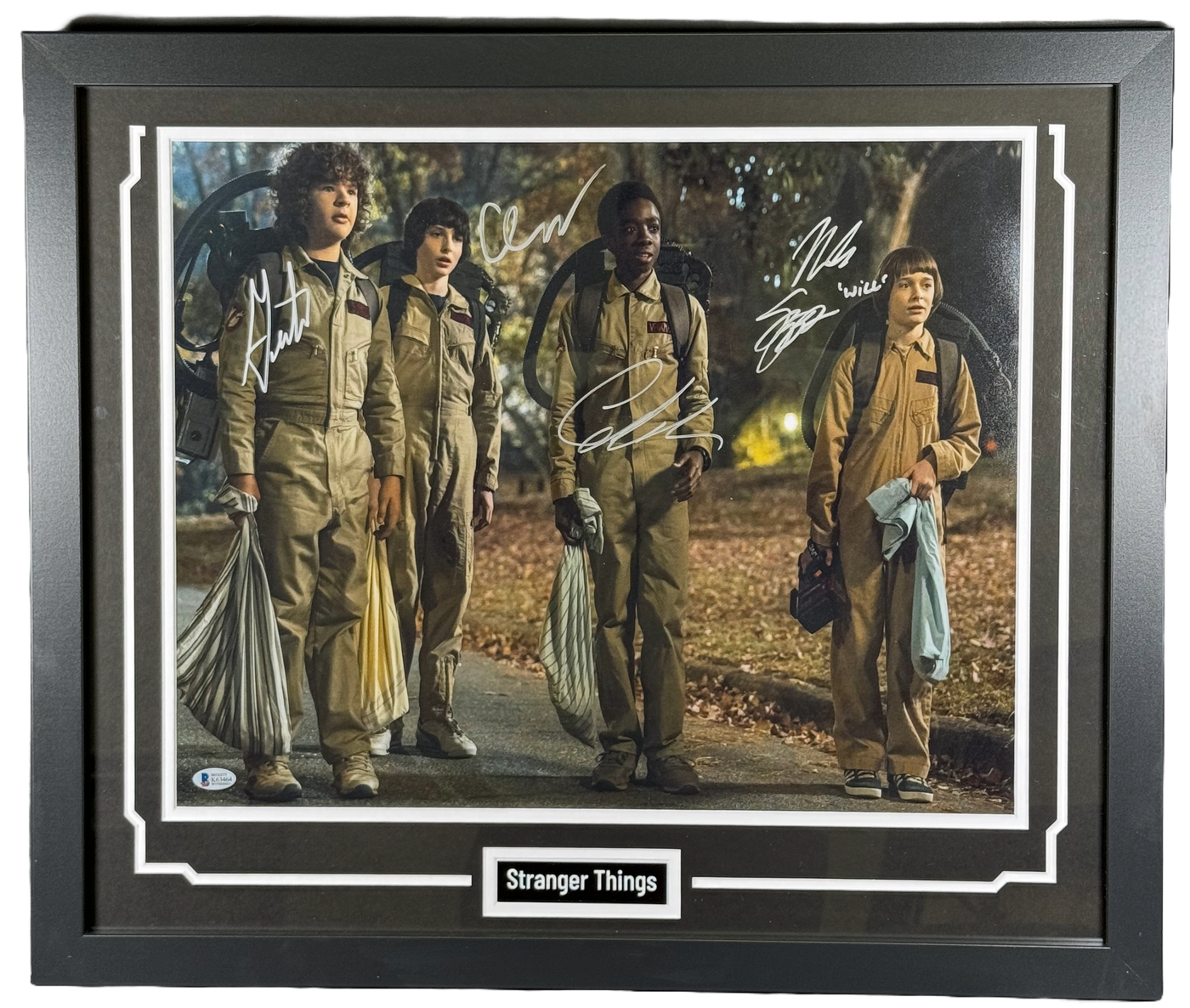 Stranger Things Cast Signed Custom Framed 16x20 Photo Mike Will Autographed JSA