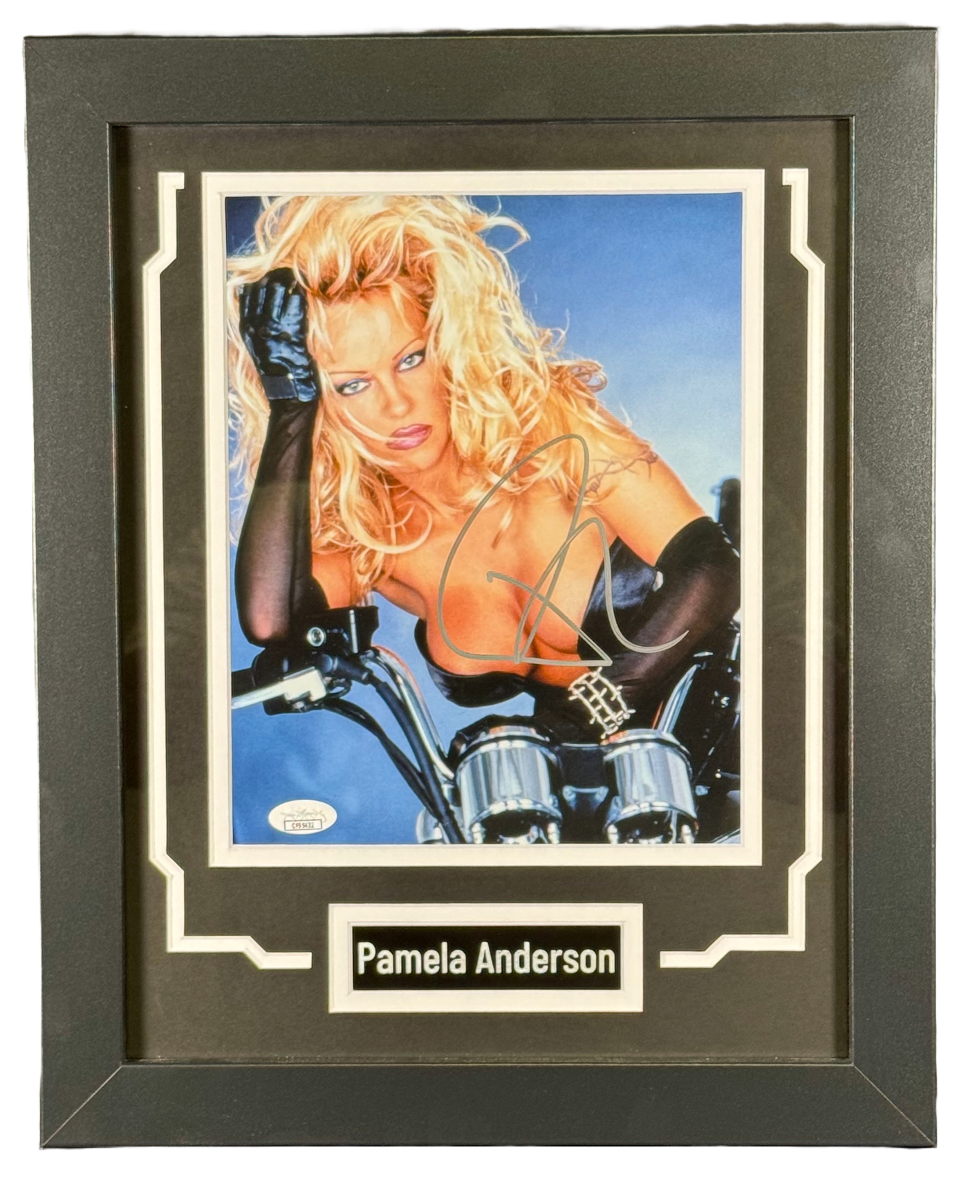 Pamela Anderson Signed Custom Framed8x10 Photo Baywatch Playboy Autographed JSA COA