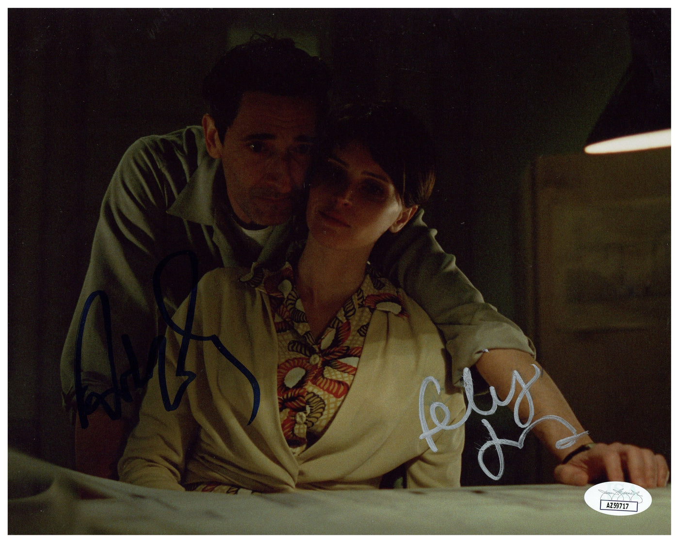 Adrien Brody & Felicity Jones Signed 8x10 Photo The Brutalist Autographed JSA COA