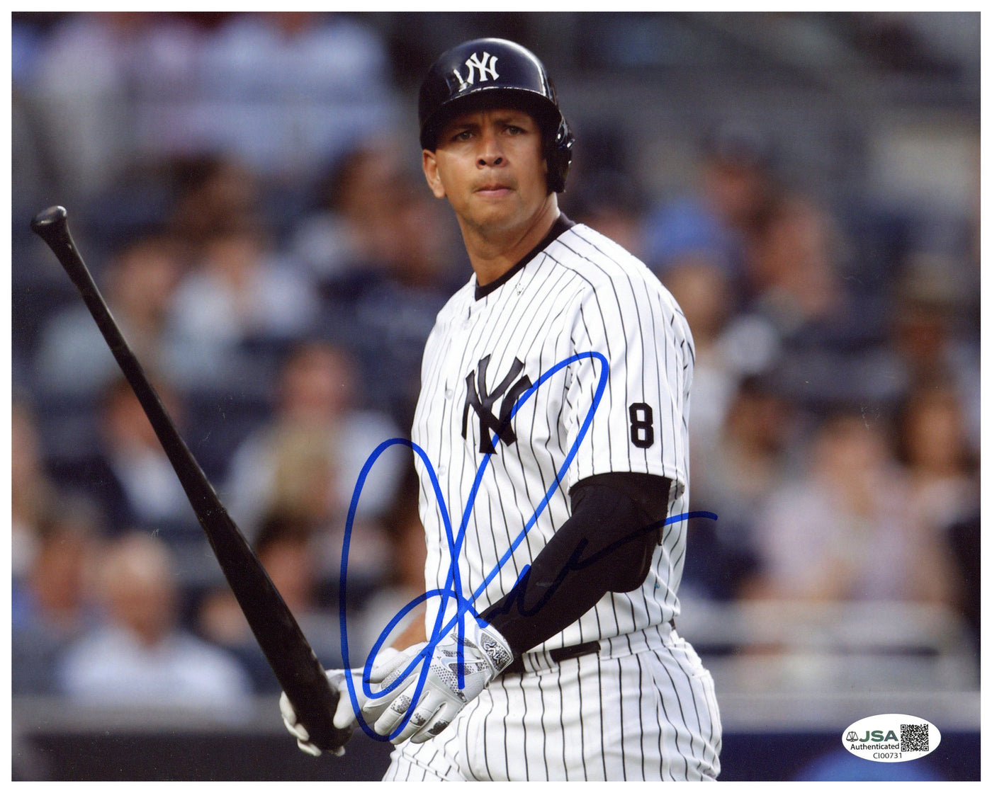 Alex Rodriguez Signed 8x10 Photo New York Yankees Autographed JSA COA