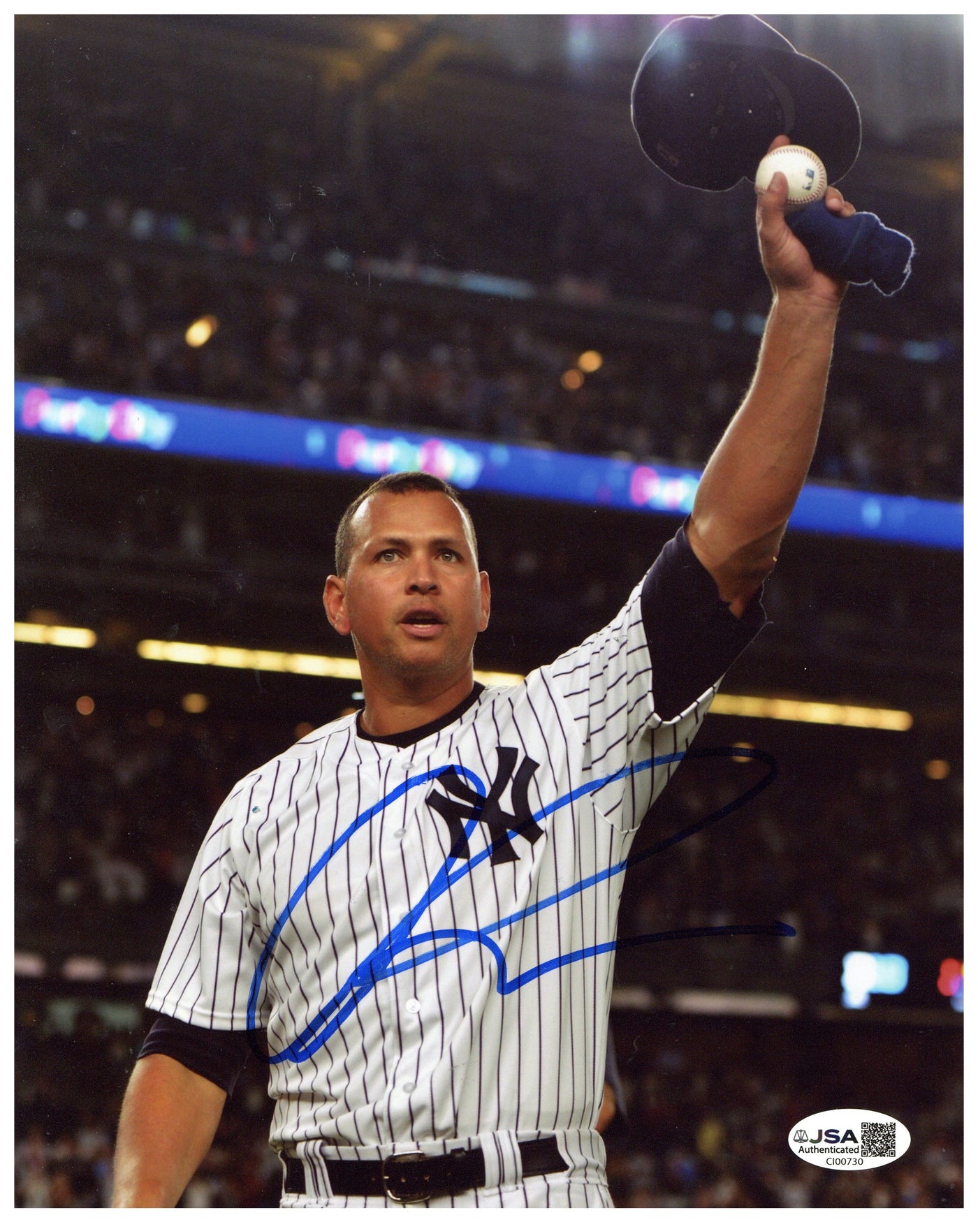 Alex Rodriguez Signed 8x10 Photo New York Yankees Autographed JSA COA 2