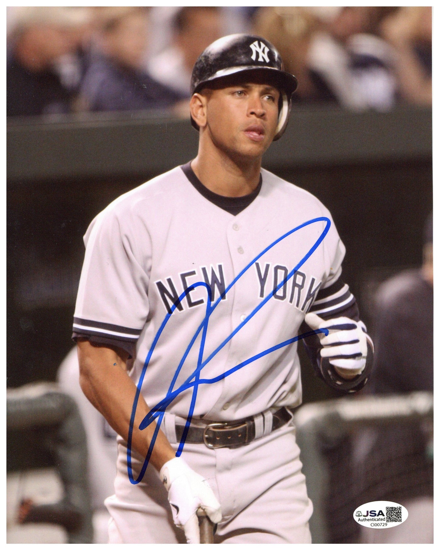 Alex Rodriguez Signed 8x10 Photo New York Yankees Autographed JSA COA 3