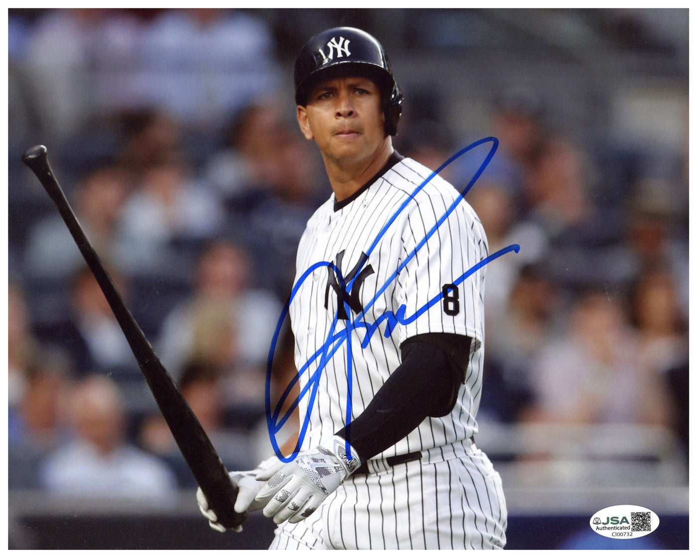 Alex Rodriguez Signed 8x10 Photo New York Yankees Autographed JSA COA