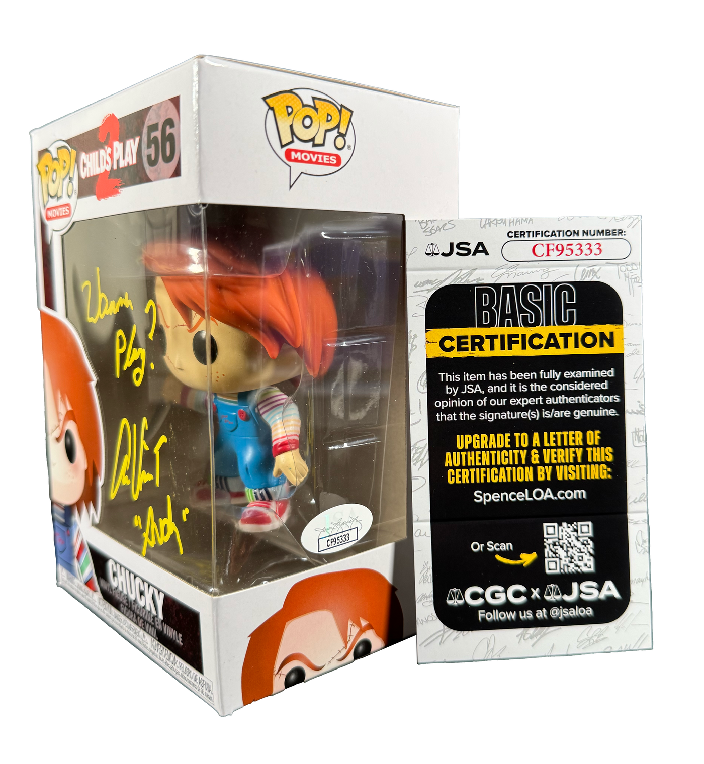 Alex Vincent Signed Funko Pop Child’s Play Chucky Andy Autographed JSA COA