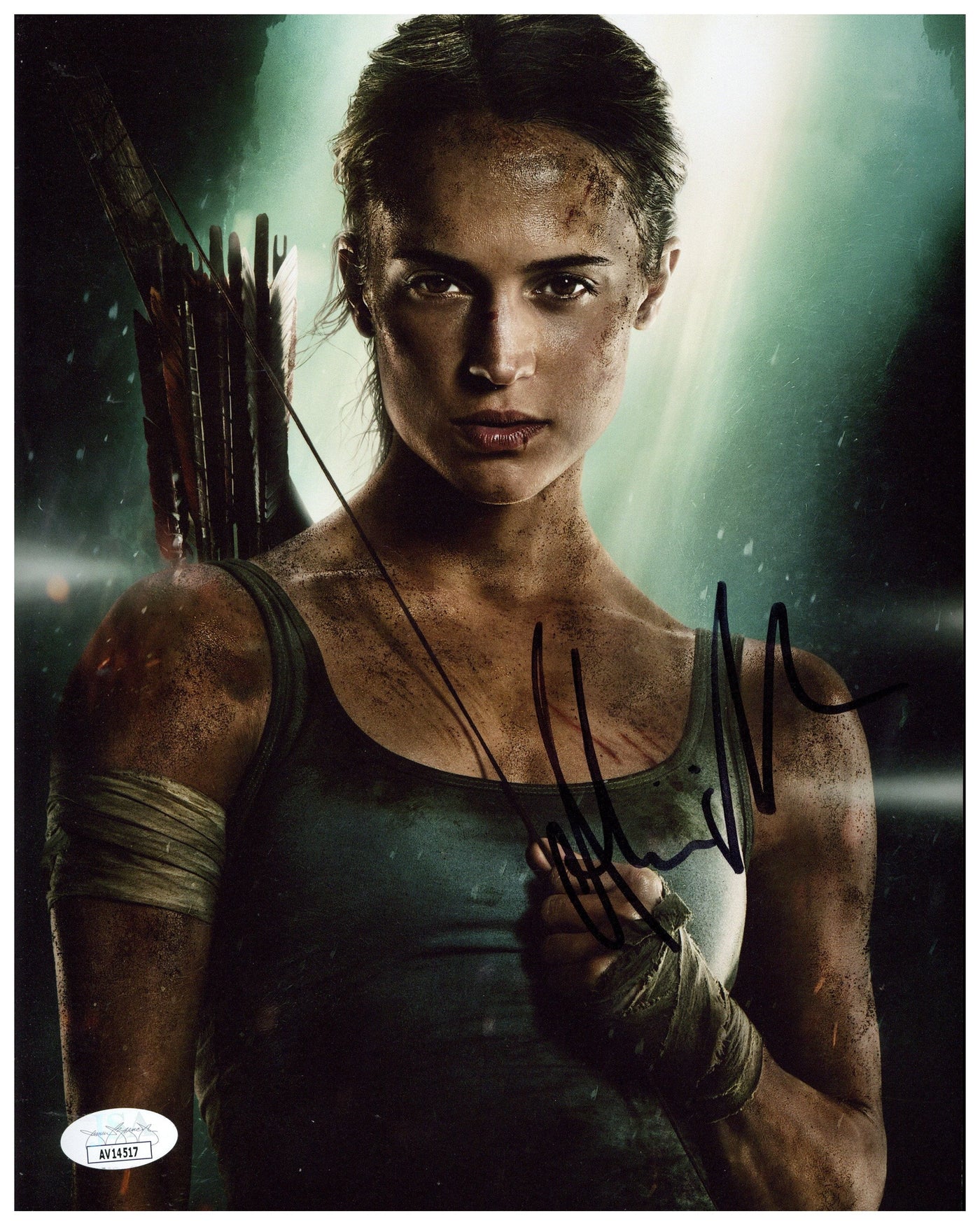 Alicia Vikander Signed 8x10 Photo Tomb Raider Autographed JSA COA #3