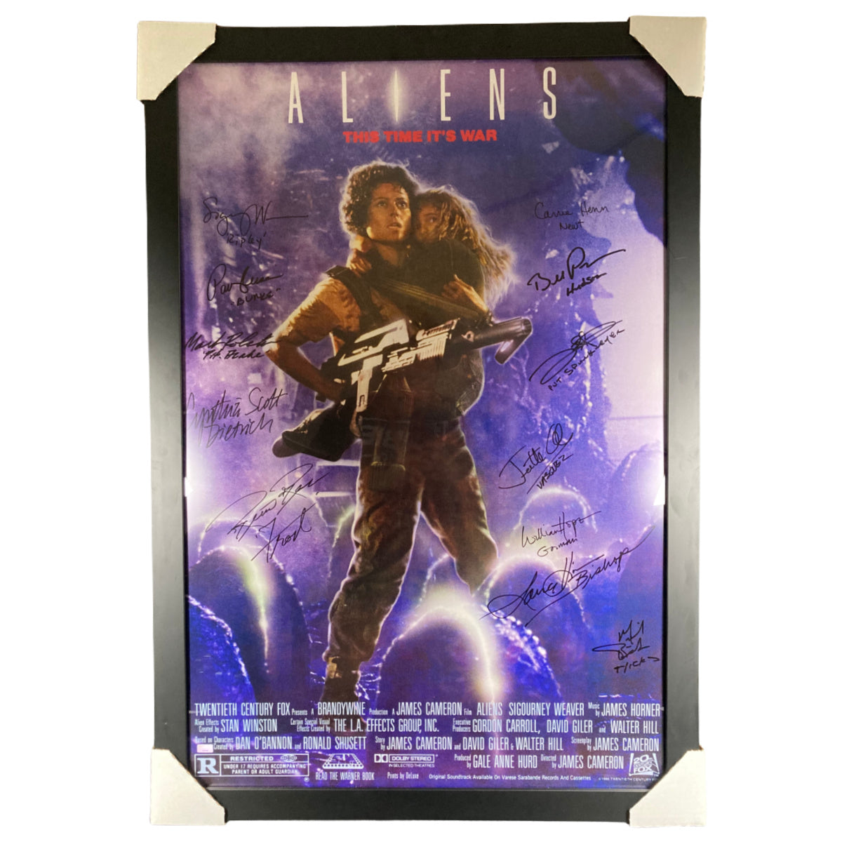 Alien Cast Signed Full Size Poster Authentic Autographed JSA COA
