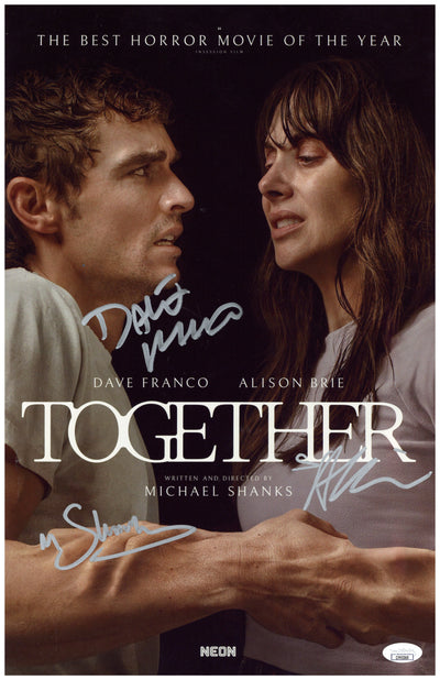 Alison Brie, Dave Franco & Director Signed 11x17 Photo Together Autographed JSA 3