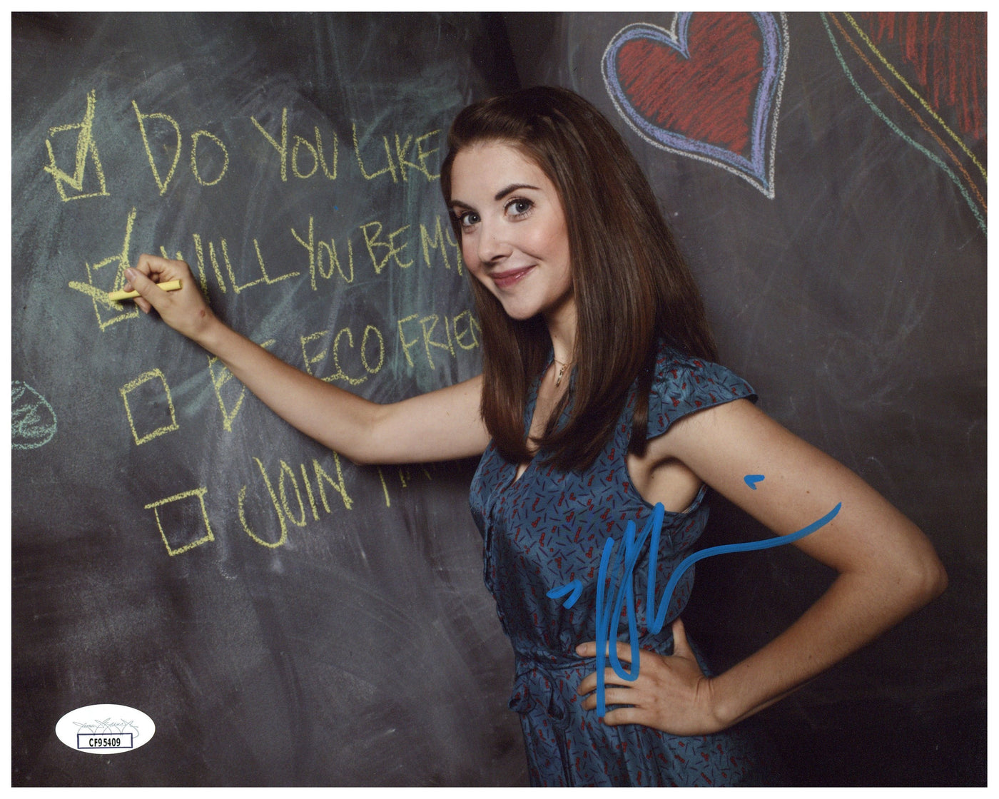Alison Brie Signed 8x10 Photo Community Autographed JSA COA 3