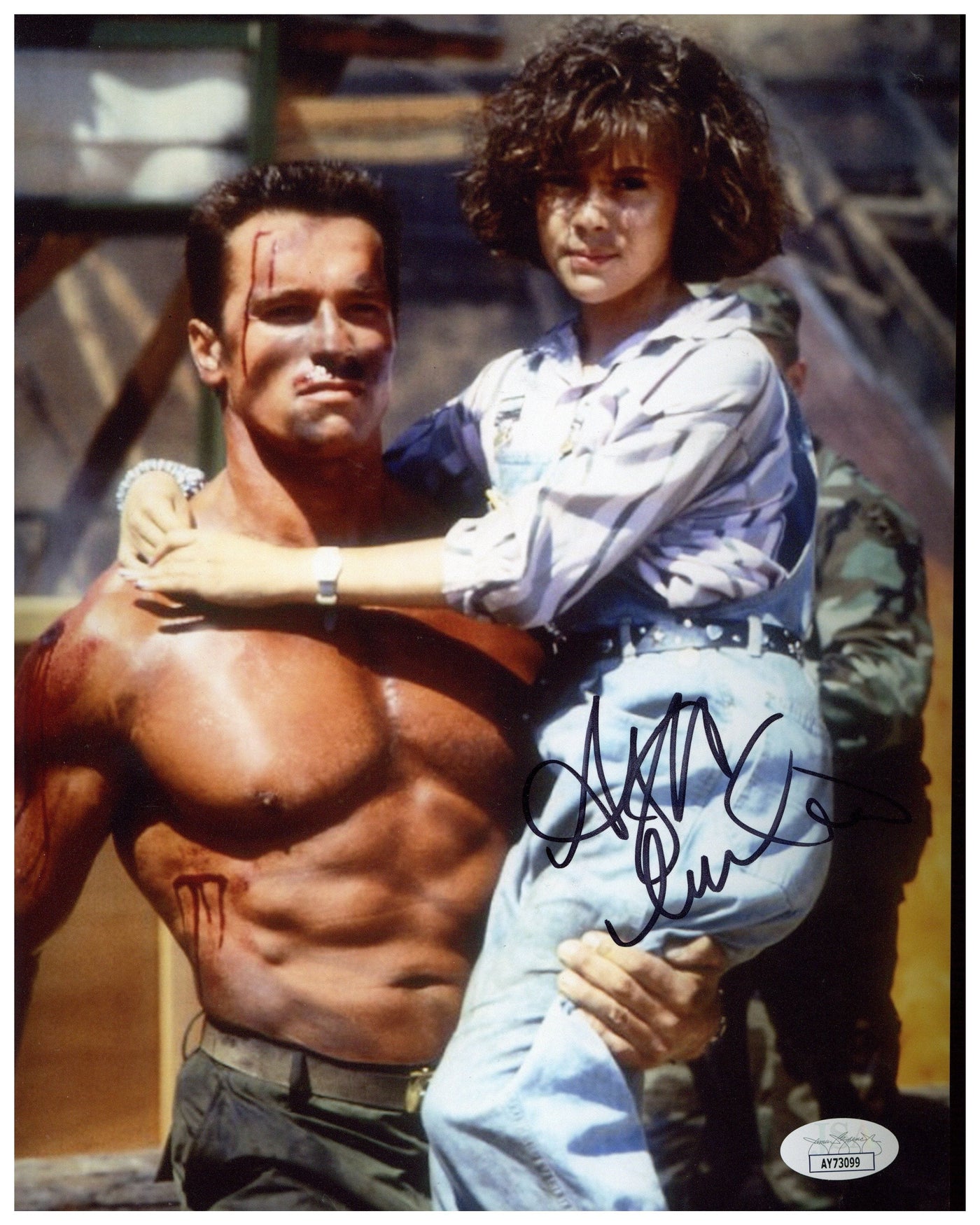 Alyssa Milano Signed 8x10 Photo Commando Autographed JSA COA