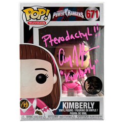 Image of Amy Jo Johnson Signed Funko Pop Mighty Morphin Power Rangers Pink Kimberly - JSA