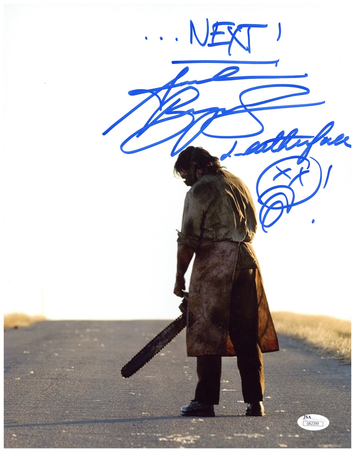 Andrew Bryniarski Signed 11x14 Photo Leatherface Horror Autographed JSA COA