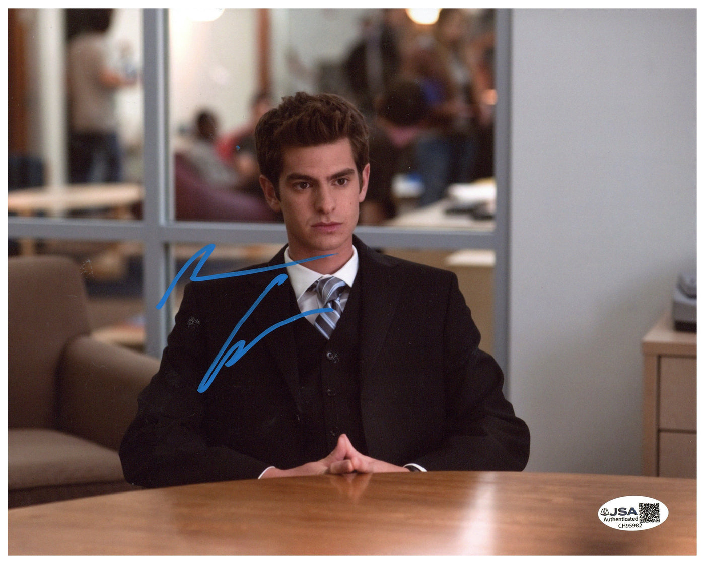 Andrew Garfield Signed 8x10 Photo The Social Network Autographed JSA COA