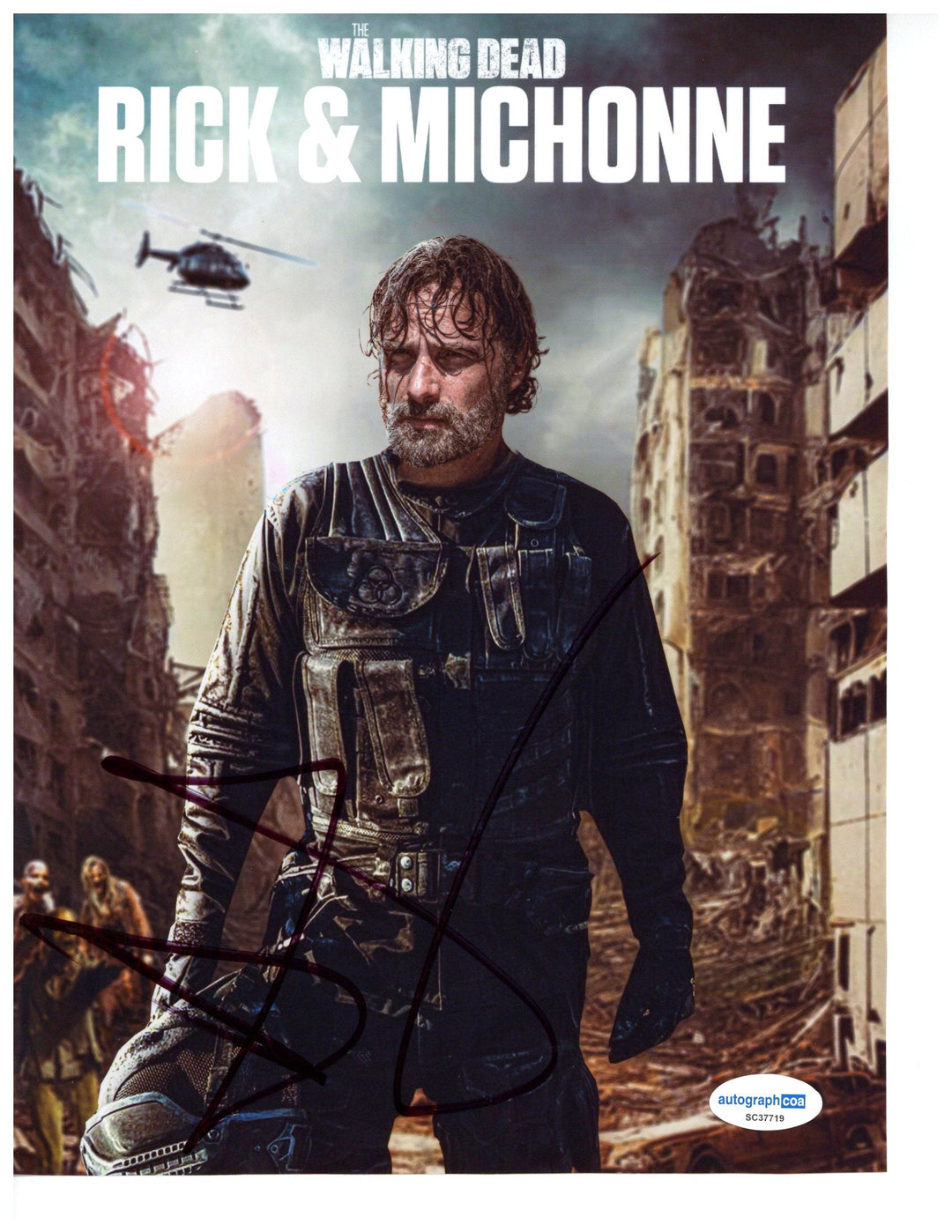 Andrew Lincoln Rick the walking dead newest autograph