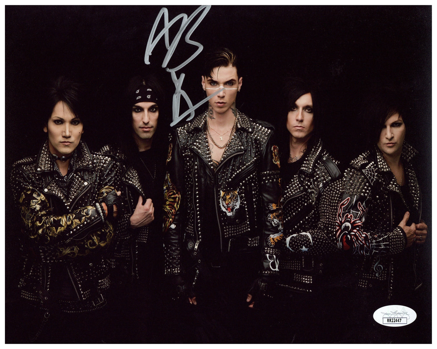 Andy Black Autographed 8x10 Photo Black Veil Brides Metal Signed JSA COA #5
